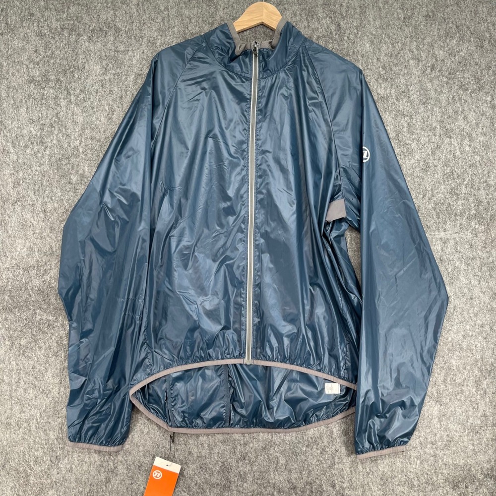 Novara Stowable Cycling Jacket Mens XL Blue Water Wind Resistant NWT